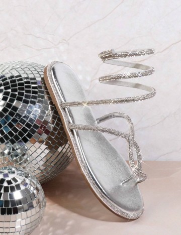 Sandale SHEIN, argintiu