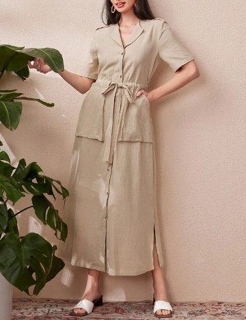 
						Rochie medie SHEIN, bej