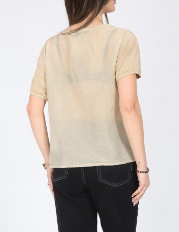 Tricou Zara, crem