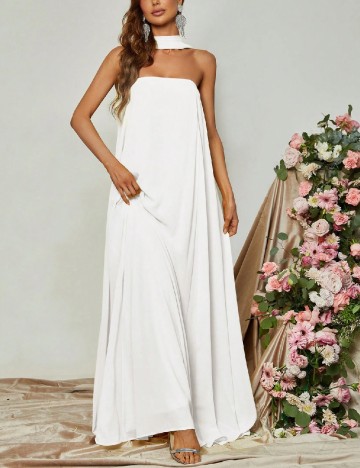 
						Rochie lunga Faeriesty, alb