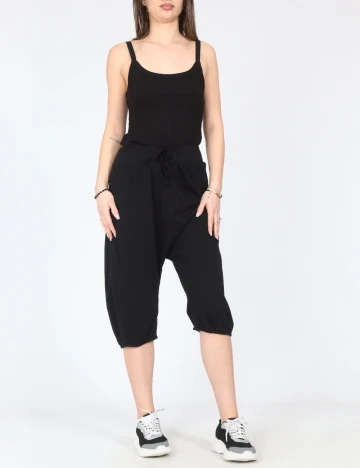 Pantaloni trei sferturi Zara, negru