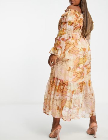 Rochie medie River Island, portocaliu