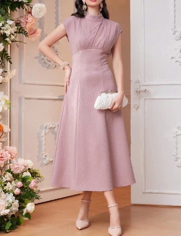 Rochie lunga SHEIN, roz pudra inchis