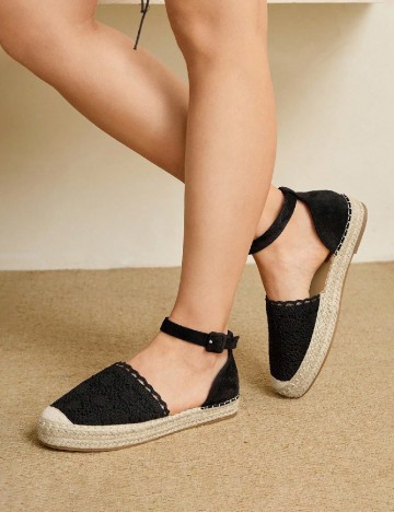 
						Espadrile SHEIN, negru