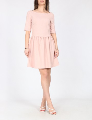Rochie scurta Zara, roz pudra