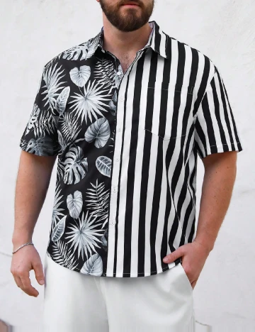 Camasa SHEIN Plus Size Men, mix culori