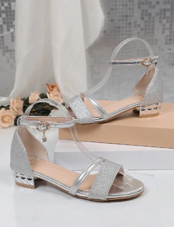 Sandale SHEIN, argintiu