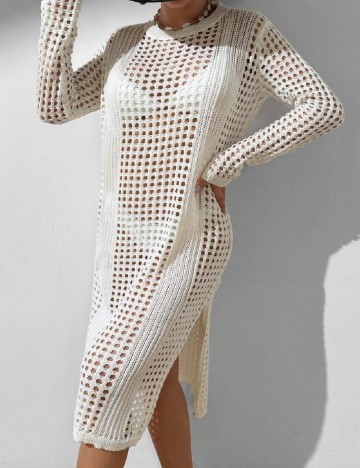 
						Rochie de plaja SHEIN, ecru