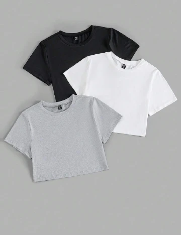 Set topuri 3 bucati SHEIN CURVE, mix culori