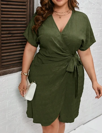 Rochie scurta SHEIN CURVE, verde