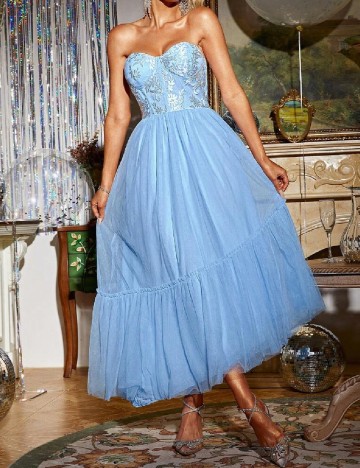 Rochie lunga SHEIN, albastru