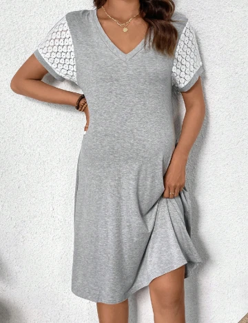 Rochie scurta SHEIN Maternity, gri