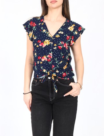 Top Bershka, floral print