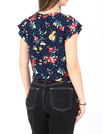Top Bershka, floral print