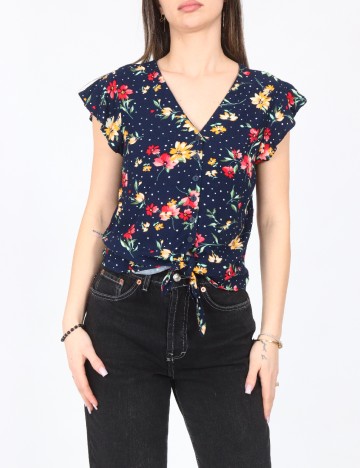
						Top Bershka, floral print