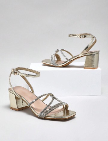 
						Sandale SHEIN, auriu