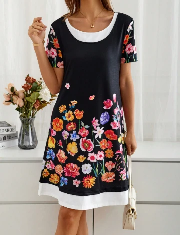 Rochie scurta Emery Rose, floral