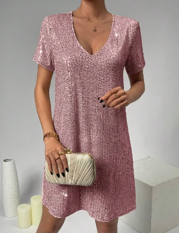Rochie scurta SHEIN, roz