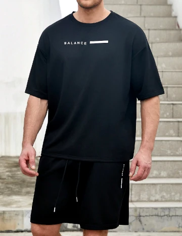 Compleu SHEIN Plus Size Men, negru