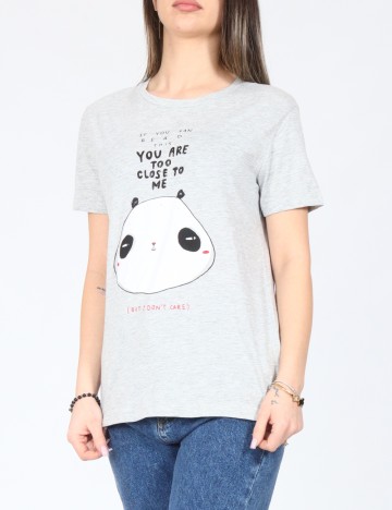 Tricou Pull&Bear, gri