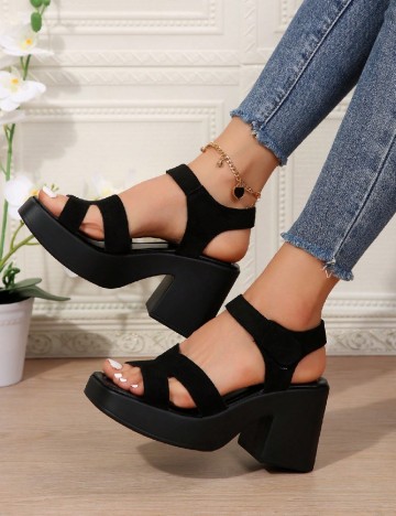 Sandale SHEIN, negru