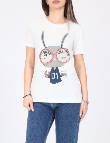 Tricou Pull&Bear, alb