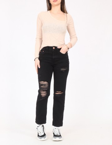 
						Blugi River Island, negru