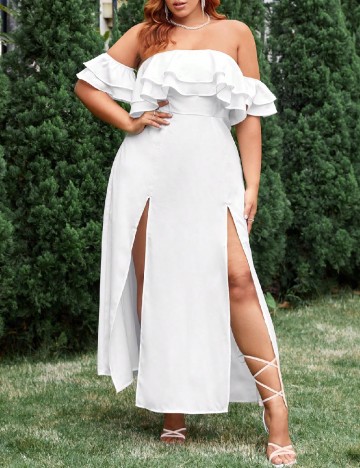 
						Rochie lunga SHEIN CURVE, alb