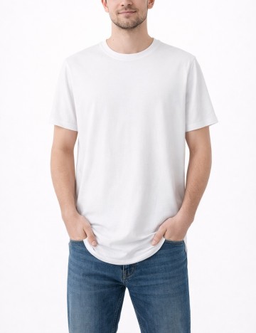 
						Tricou Oversize Bershka, alb