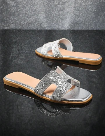 Slapi SHEIN, argintiu