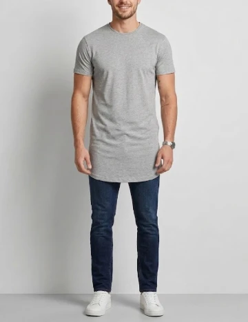Tricou Oversize Bershka, gri