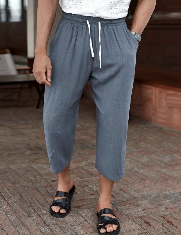 
						Pantaloni trei sferturi SHEIN, albastru