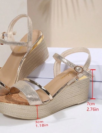 Sandale SHEIN, auriu