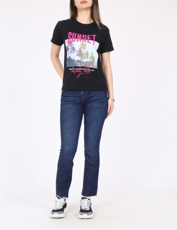 Tricou River Island, negru