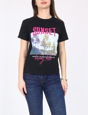 Tricou River Island, negru