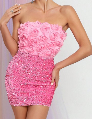 Rochie scurta Faeriesty, roz