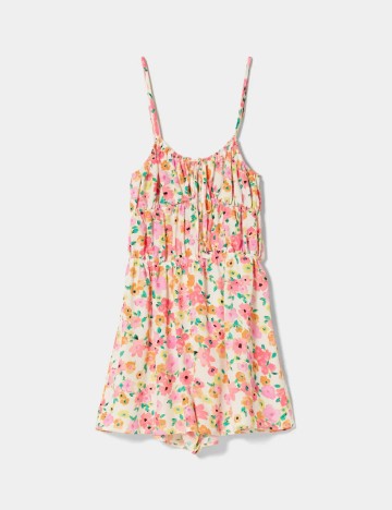 
						Salopeta Bershka, floral print