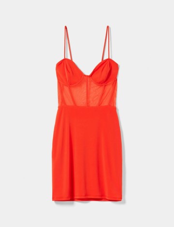 Rochie scurta Bershka, rosu