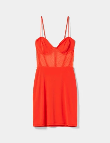 Rochie scurta Bershka, rosu