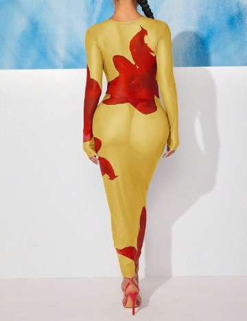 Rochie de plaja SHEIN, galben