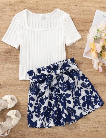 
						Compleu Shein Kids, albastru/alb