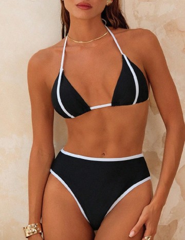
						Costum de baie SHEIN, negru