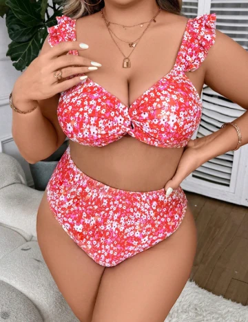Costum de baie SHEIN, floral print