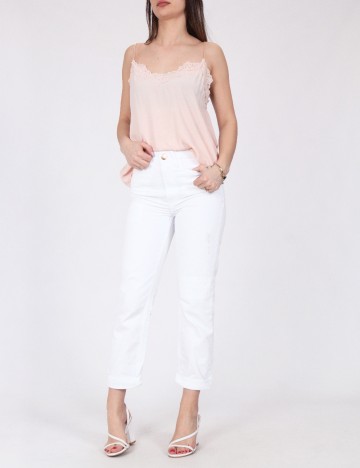 
						Pantaloni River Island, alb