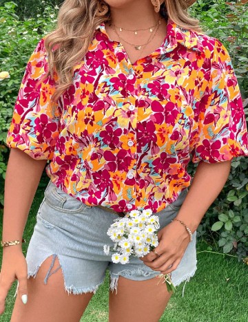 
						Camasa SHEIN CURVE, mix culori