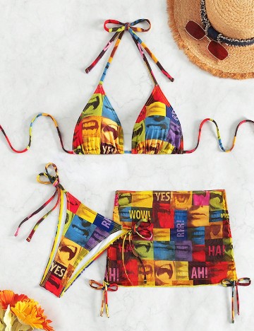 
						Costum de baie SHEIN, mix culori