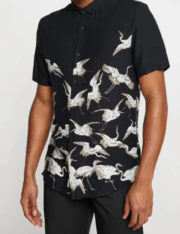 Camasa River Island, bleumarin inchis