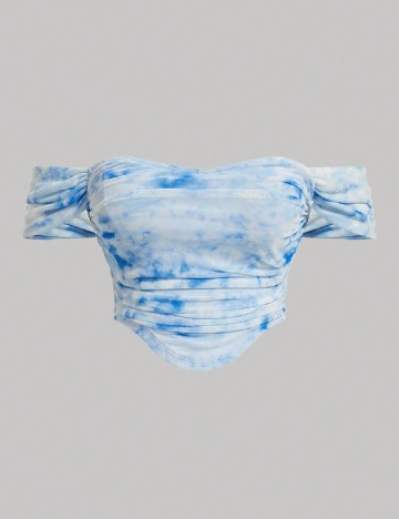 
						Top SHEIN CURVE, albastru