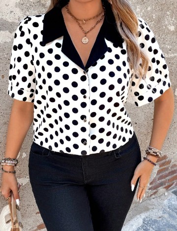 
						Camasa SHEIN CURVE, alb