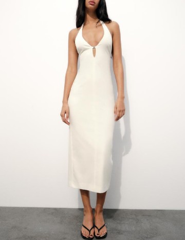 
						Rochie medie Zara, alb